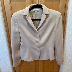 Ann Taylor Petites Cream beige lightweight blazer Size 4P